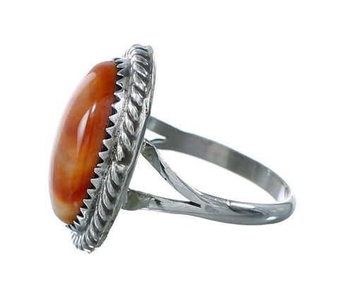 Oyster Shell Sterling Silver Native American Ring Size 7-3/4 JX130302